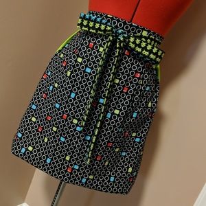 Handmade Arcade Fan Reversible Half Apron